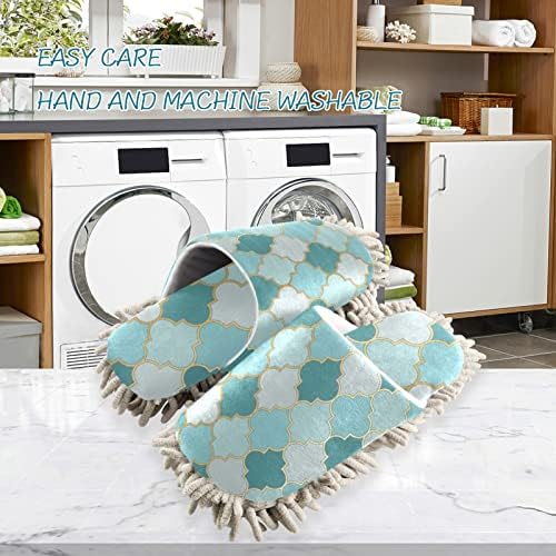 Xigua Microfiber Cleaning Slippers Abstract Moroccan Design