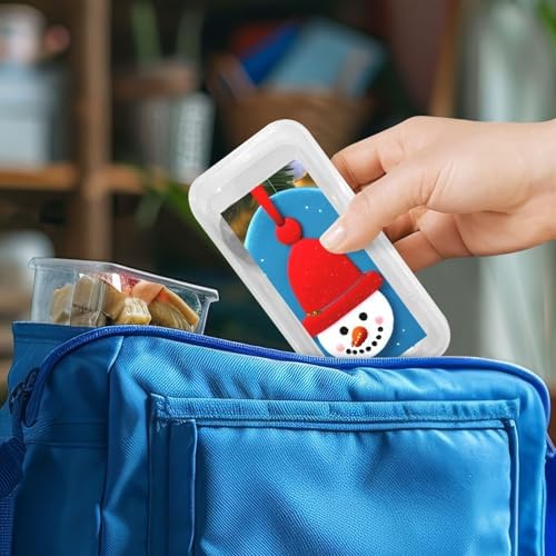 Stainless Steel Christmas Carton Snowman Flatware Set with Travel Case