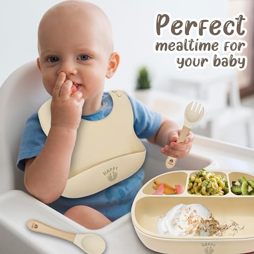 Happy Feet 9 Piece Food Grade Silicone Feeding Set