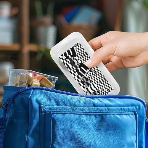 Checkered Flags Race Flags Print Flatware Set with Travel Case