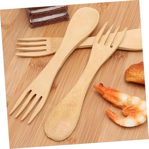 Fast Functional Wooden Spoons Forks Set for Grownups and Kids