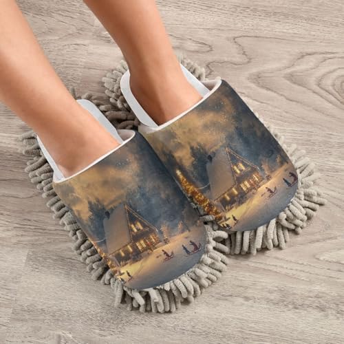 Winter Soft Mop Slippers Gentle Kitchen Cleaning for Comfort Warmth