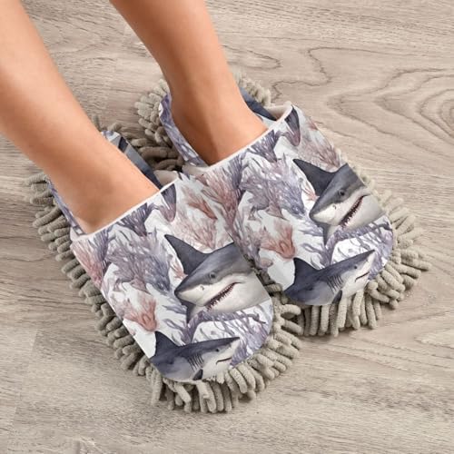 FLildon Microfiber Slippers Sea Sharks