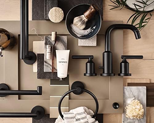 Muen Y5785BL Modern Bath Towel Holder Matte Black
