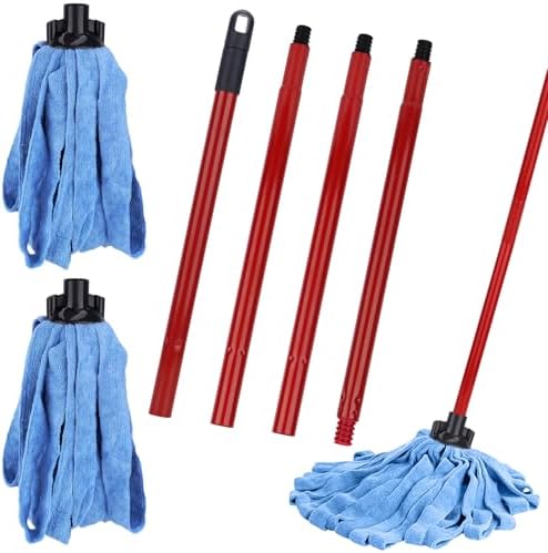 Powerful Efficient Blue Microfiber Mop Cloth Head Replacement