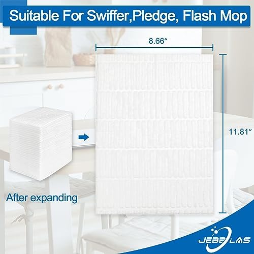 JEBBLAS Disposable Mop Cloth 120 Count for Easy Floor Maintenance