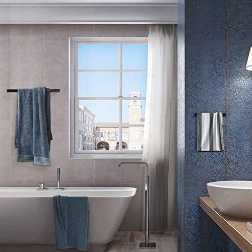 TNOMS Black Towel Bar Set 4-Piece Bathroom Hardware Set