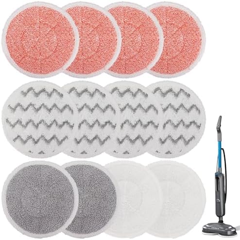 Bissell Spinwave 3897A Replacement Steam Mop Pads 12Pack