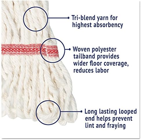 Boardwalk 503WHCT Super Loop Wet Mop Head White professional cleaning