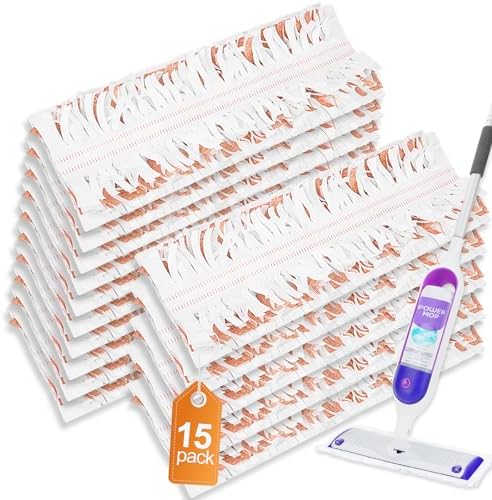15 Pack Disposable Mop Pads for Swiffer PowerMop