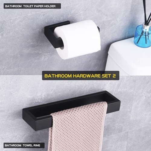 GERZWY 2-Piece Stainless Steel Bathroom Holder Set