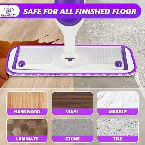 Set of 20 Reusable Power Mop Pads Washable Swiffer Mop Compatible Microfiber Design