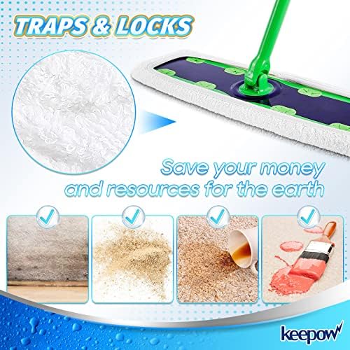 KEEPOW Microfiber Pads for Swiffer XL 12 Pack