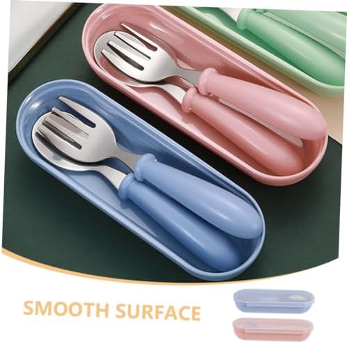TOYANDONA 2-Pack Stainless Steel Flatware Set with Plastic Handle