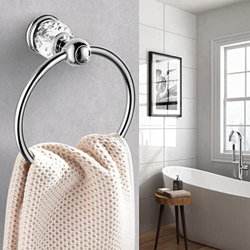 Crystal Towel Holder Silver Bathroom Towel Rack