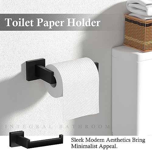 5-Piece Matte Black Bathroom Accessories Set