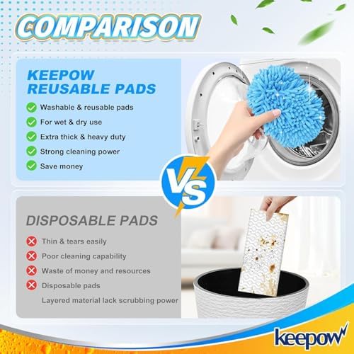 Compact Reusable Wet Pad Compatible with Swiffer Sweeper Mop