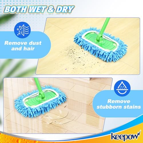 KEEPOW 26 Pack Reusable Microfiber Mop Pads for Swiffer