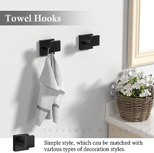5-Piece Matte Black Bathroom Accessories Set