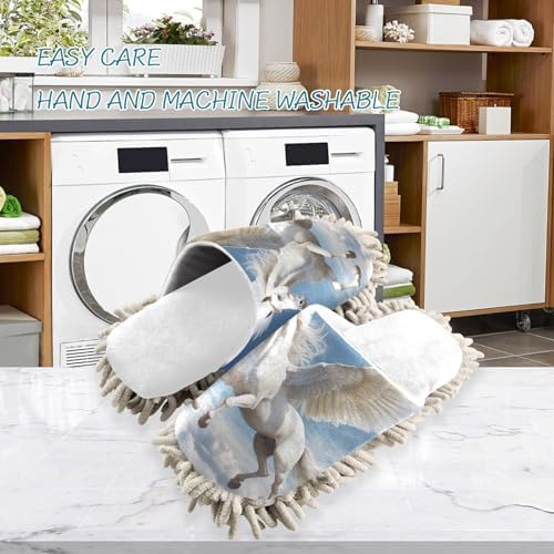 White Horse White Winds Mop Slippers Cozy for Cleaning Comfort