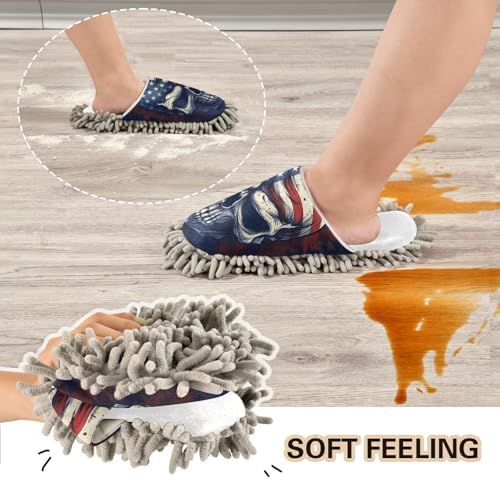 runningbear Usa Flag Mop Slippers