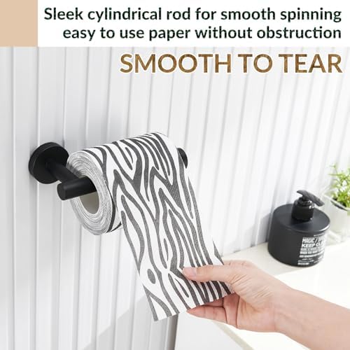 Premium Stainless Steel Toile Paper Hanger - Black