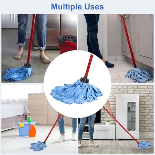 Powerful Efficient Blue Microfiber Mop Cloth Head Replacement