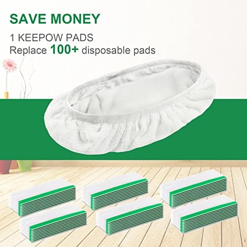 KEEPOW 14-Pack Reusable Swiffer Mop Pads