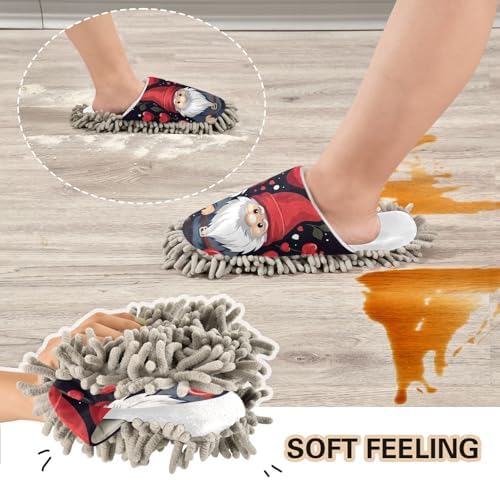 RunningBear Heart Design Mopping Slippers Soft Absorbent for Home Use