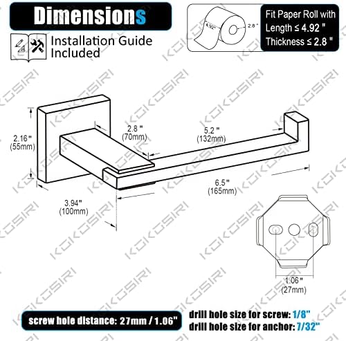 Sturdy Rust-Resistant Toilet Paper Holder for Your Home