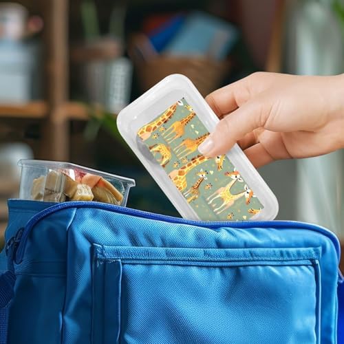Cute Giraffe Kids Flatware Set with Carry Case