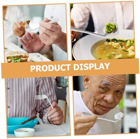 HakidzEl Hand Ansiangled Flatware Set for Elder Importance Needs