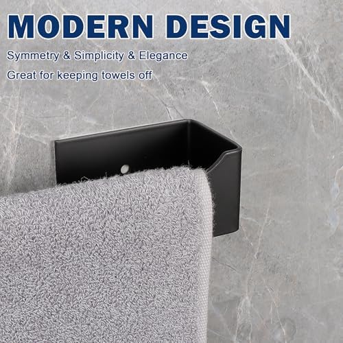 NearMoon Self Adhesive Hand Towel Holder Stainless Steel 14 Long Matte Black