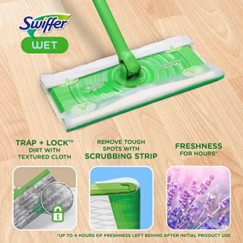 Swiffer Sweeper Wet Mopping Cloth Multiple Surfaces Reusable Lavender Scent