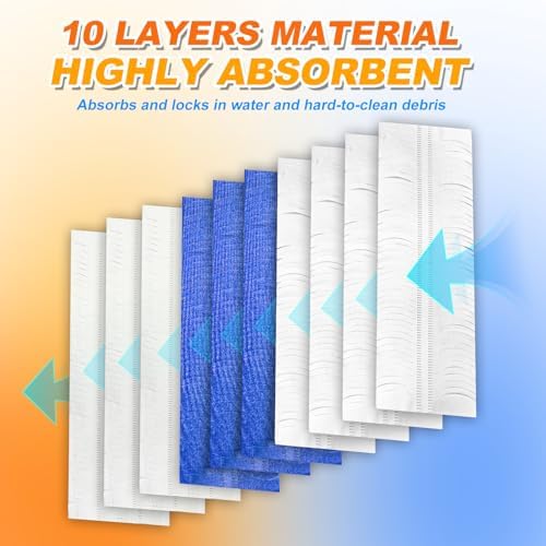 10 Pack Disposable Mopping Pad Refills for Swiffer PowerMop