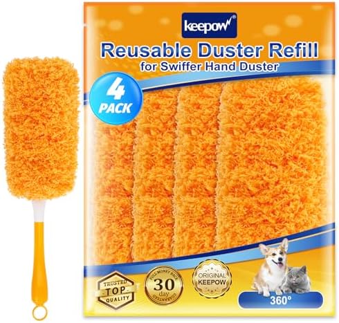 KEEPOW Reusable Microfiber Mop Pads Duster Refills