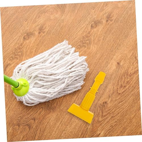 Mop Head Clamp with Ergonomic Handle and Detachable Clip for Mopping