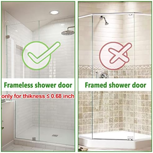 Cerbonny Double-Sided Towel Hooks for Frameless Showers