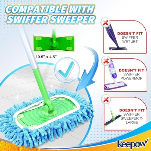 Compact Reusable Wet Pad Compatible with Swiffer Sweeper Mop