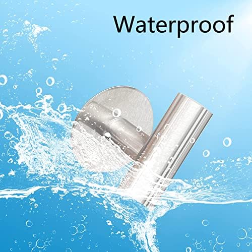 Brushed Nickel Adhesive Wall Hooks 2 Pack Heavy Duty