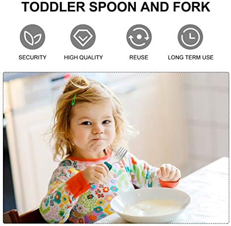 TOYANDONA 1 Set Lookup Baby Spoon and Fork Set