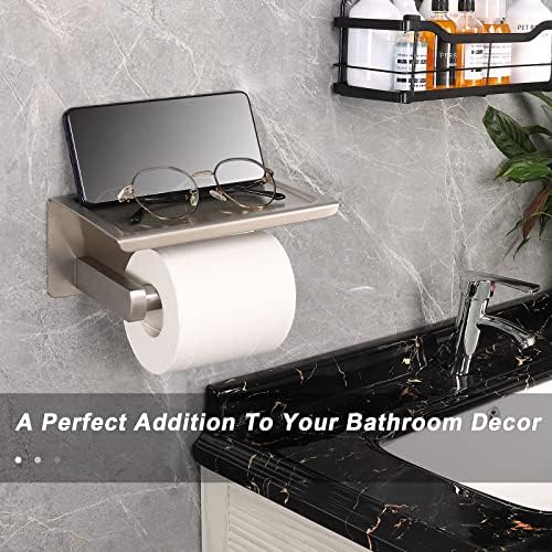 NearMoon Toilet Paper Holder with Phone Shelf
