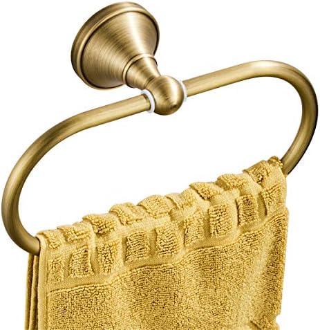 Sturdy Brass Towel Holder with Bronze Finish