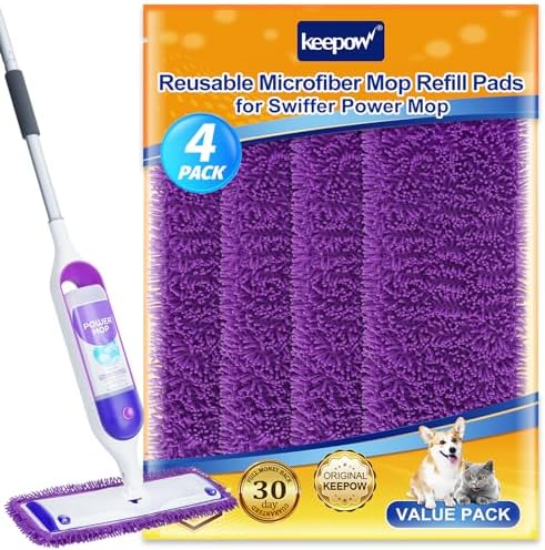 KEEPOW 64 Pack Reusable Power Mop Refill Pads