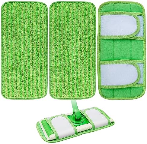 KEEPOW Swiffer Compatible Microfiber Reusable Mop Pads Premium Cleaning Solution