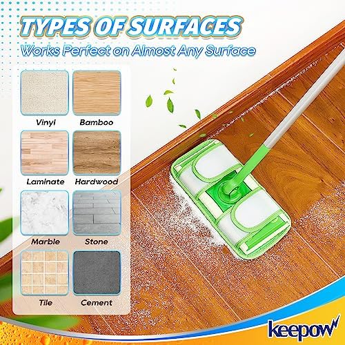 KEEPOW Dry Wet Mopping Cloths for Swiffer Set of 9