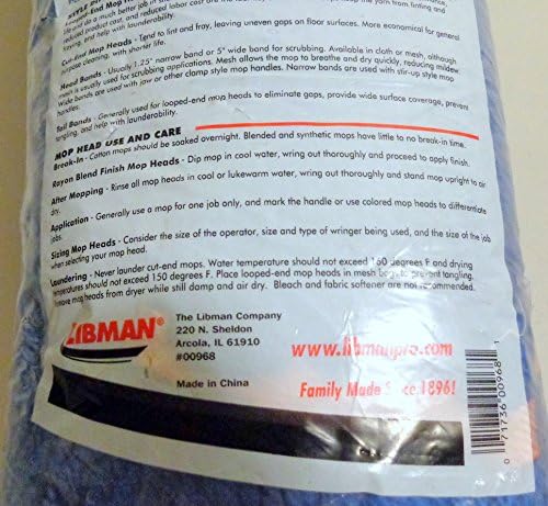 Libman 24Oz Blended Wet Mop Quick-Dry Design