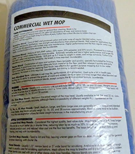 Libman 24Oz Blended Wet Mop Quick-Dry Design